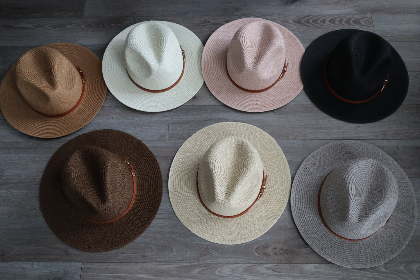 Wholesale Fedora Panama Paper Straw Hat with Leather Strap