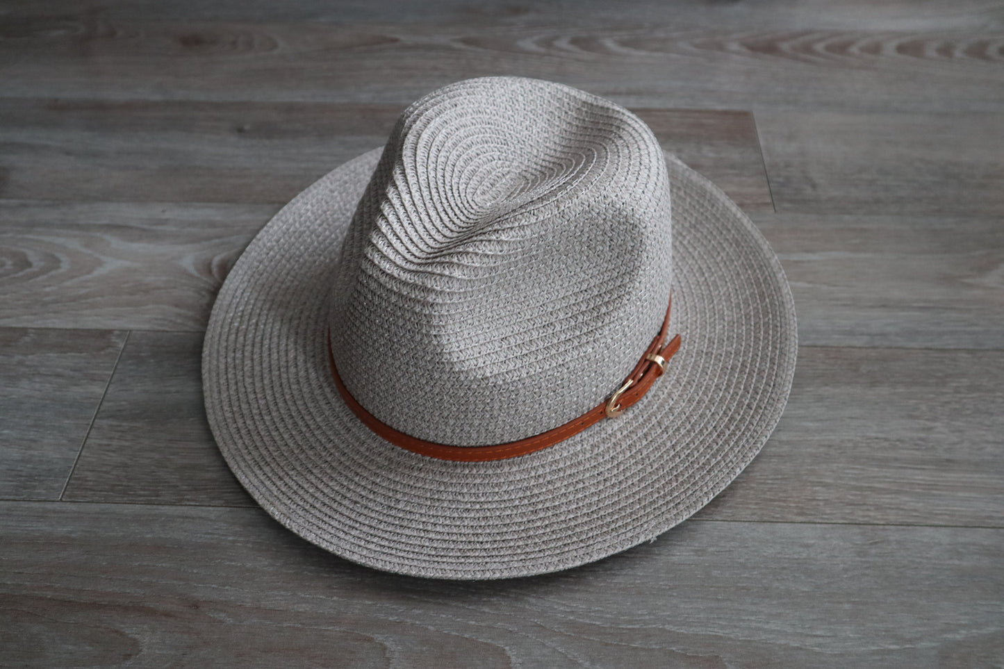 Wholesale Fedora Panama Paper Straw Hat with Leather Strap