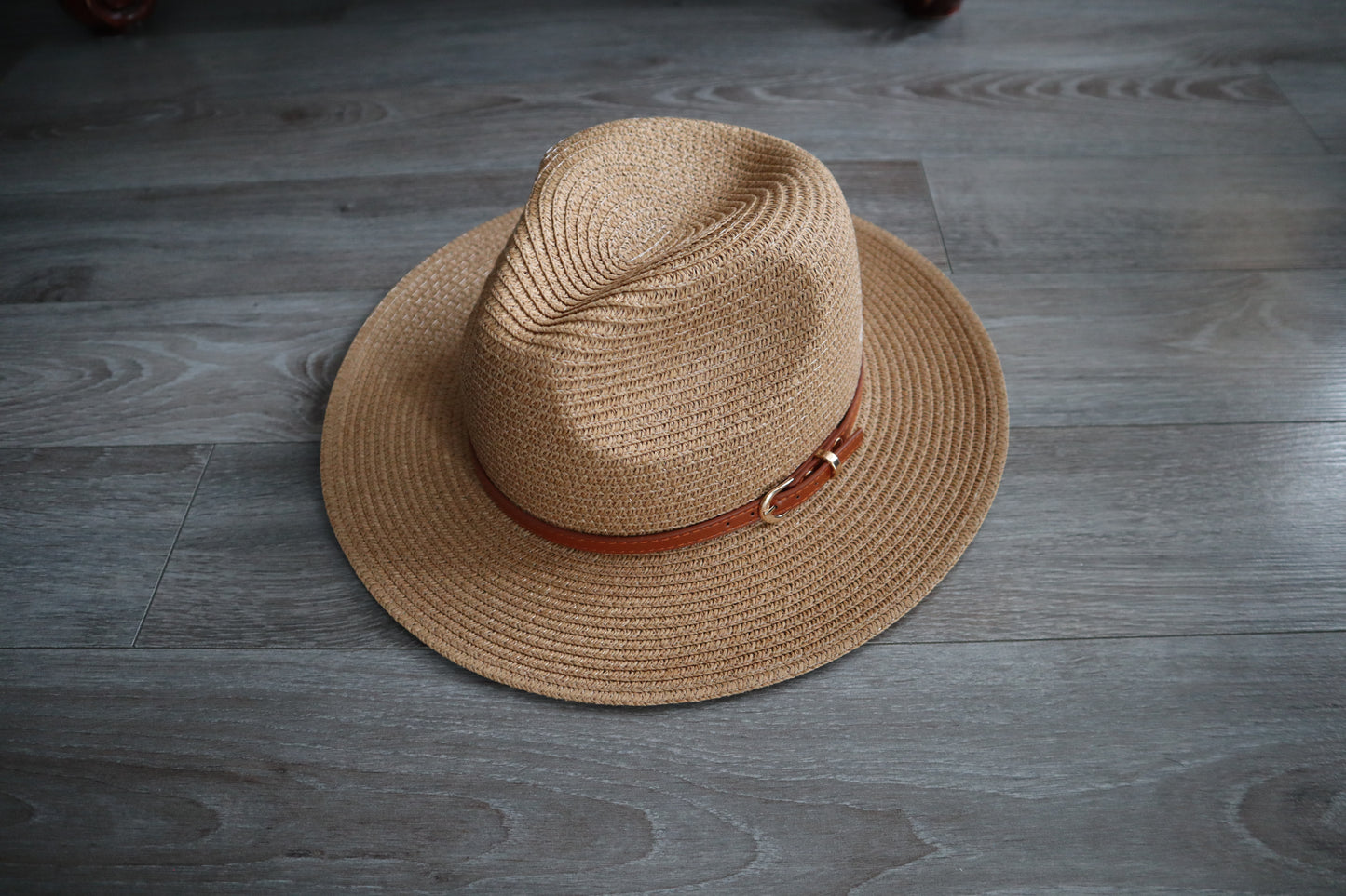 Wholesale Fedora Panama Paper Straw Hat with Leather Strap