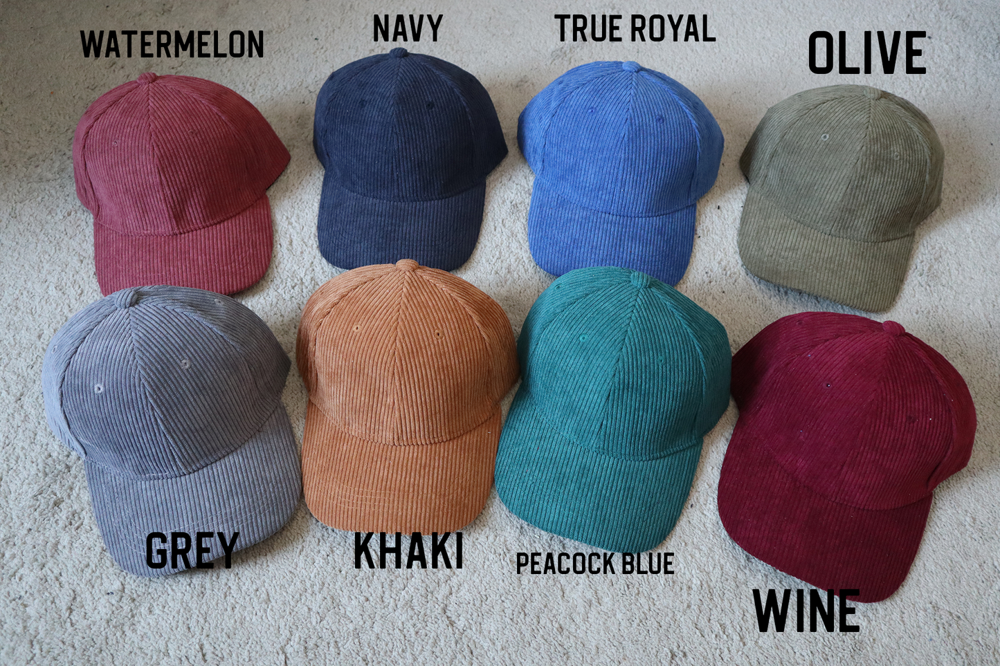 Wholesale Dad Hats Adjustable Corduroy Dad Hats